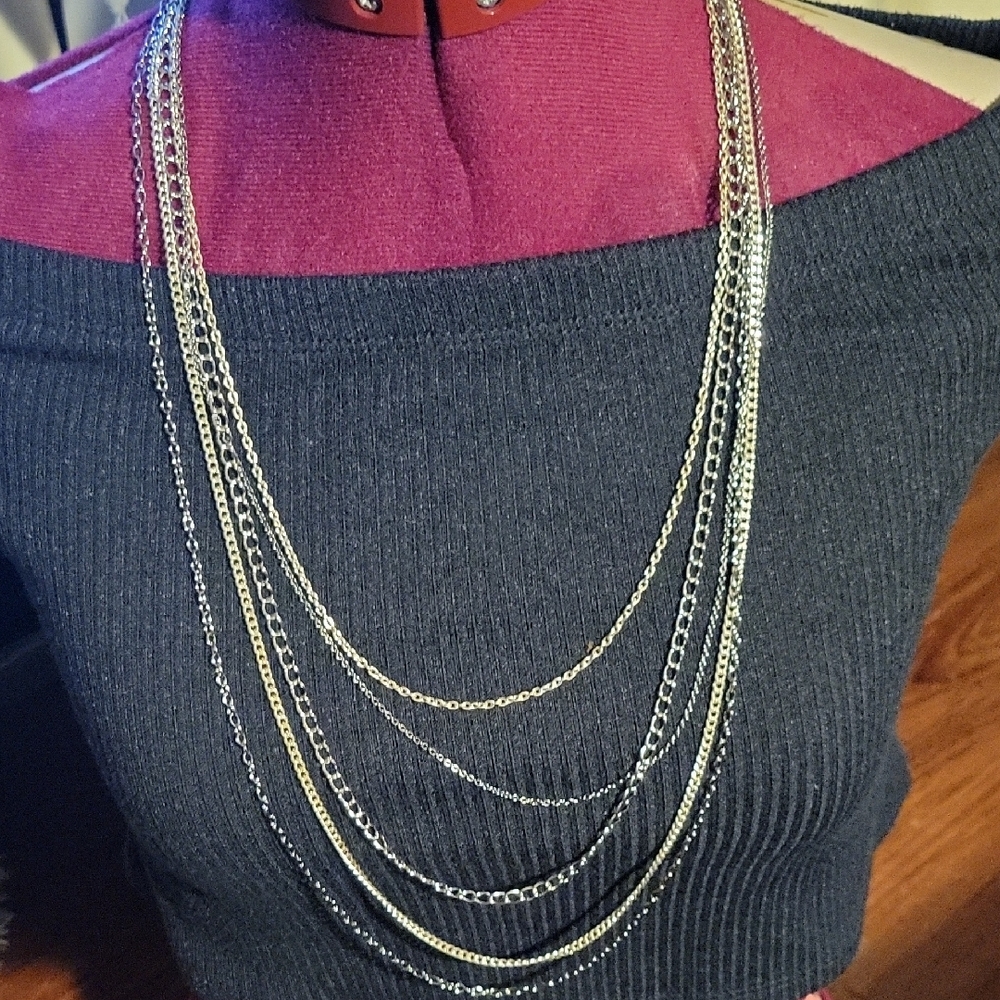 3/$25 Elegant Gold Layered Necklace